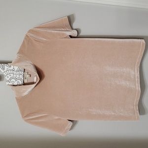 Madewell Velvet Mock Turtleneck Top XS